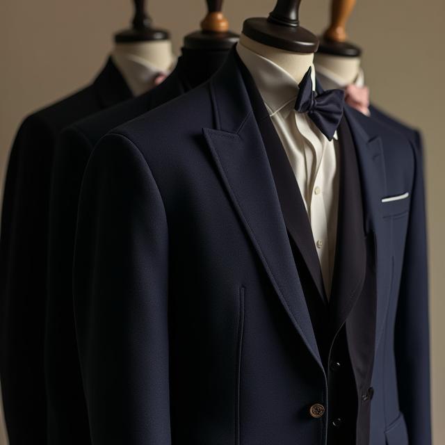 Midnight navy wool suit